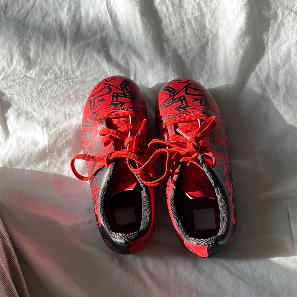 Kids Red Graphic Sneakers